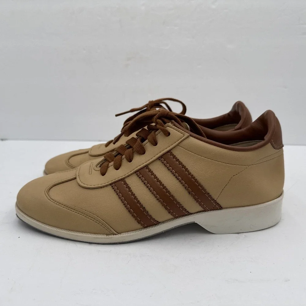 Men's VTG 70s Brown Tan Leather Sneakers Shoes Sz 7 D  Men's 8.5 Women's Bowling